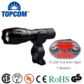 Waterproof Glow In The Dark G700 E17 Type Bicycle Zoomable Latern Lamp Light & 9 LED Rear Light Set